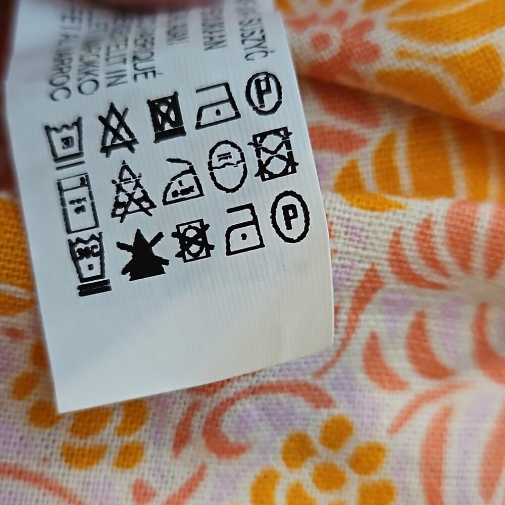 Zara Linen Blend Floral Mini Skirt Sz Large - Picture 10 of 10